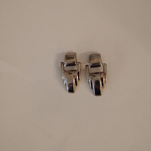 Elegant Vintage Sterling Silver Clip On Earrings.